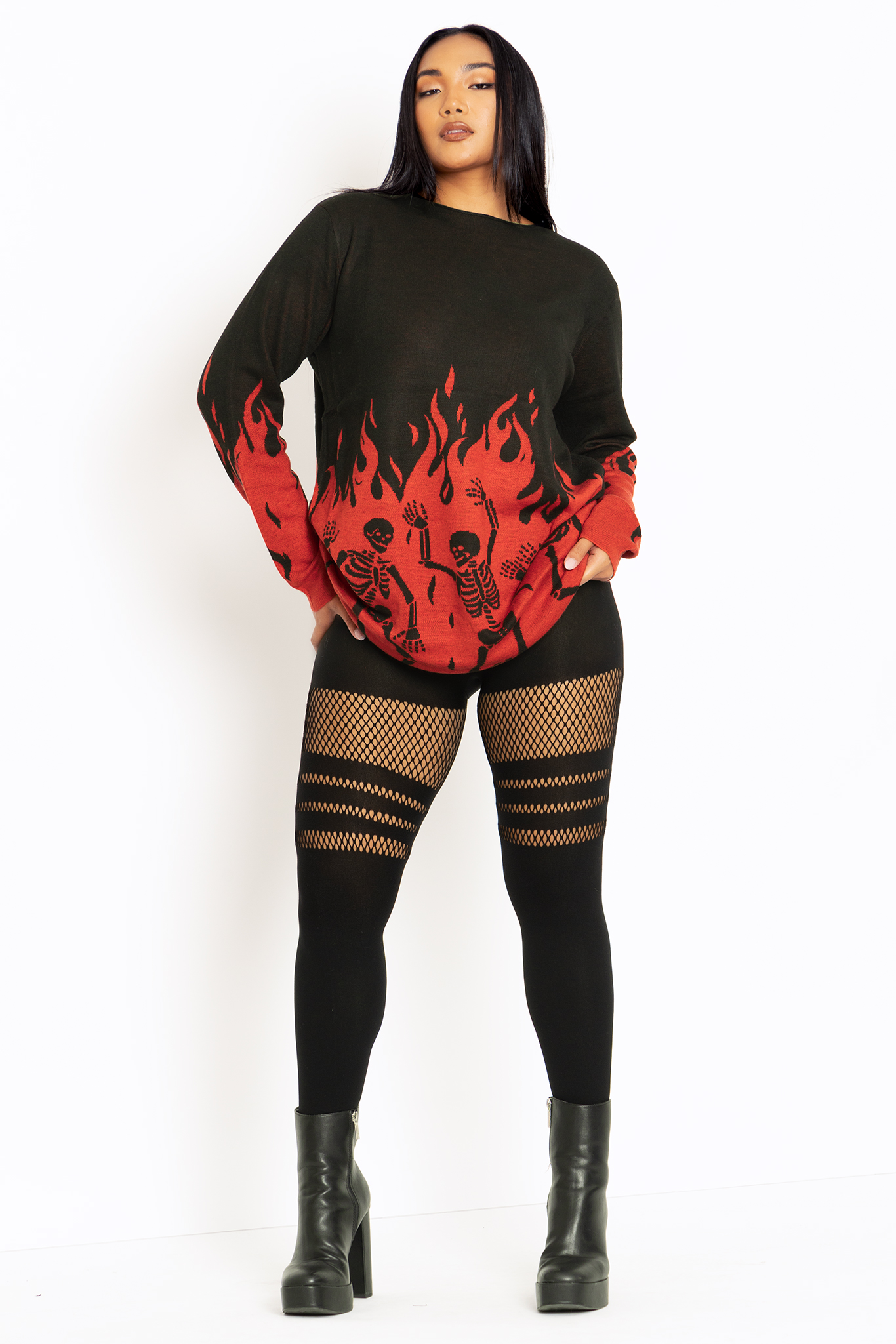 Sporty Stripes Hosiery - Front